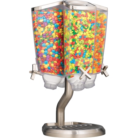EZ-PRO C4L 1.3 Gal. 4-Container Tall Carousel Tabletop Dispenser, 1 EA